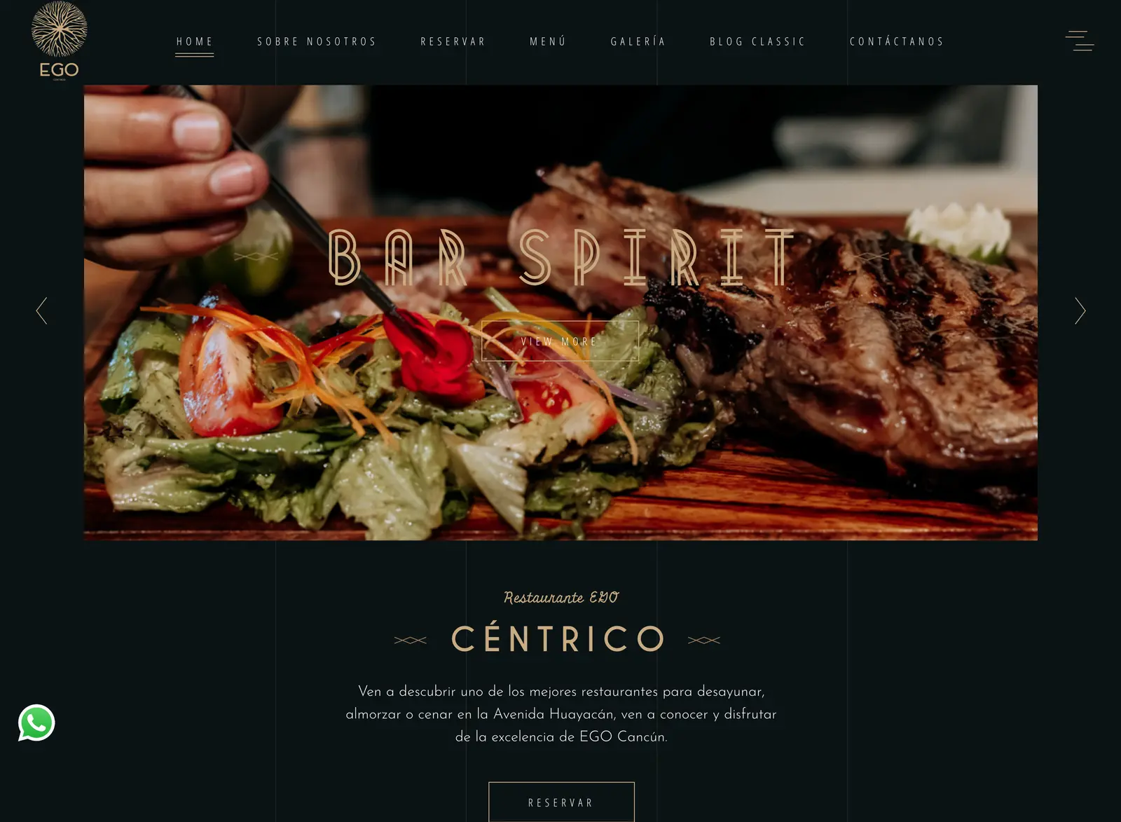 Ego Restaurante Website Preview