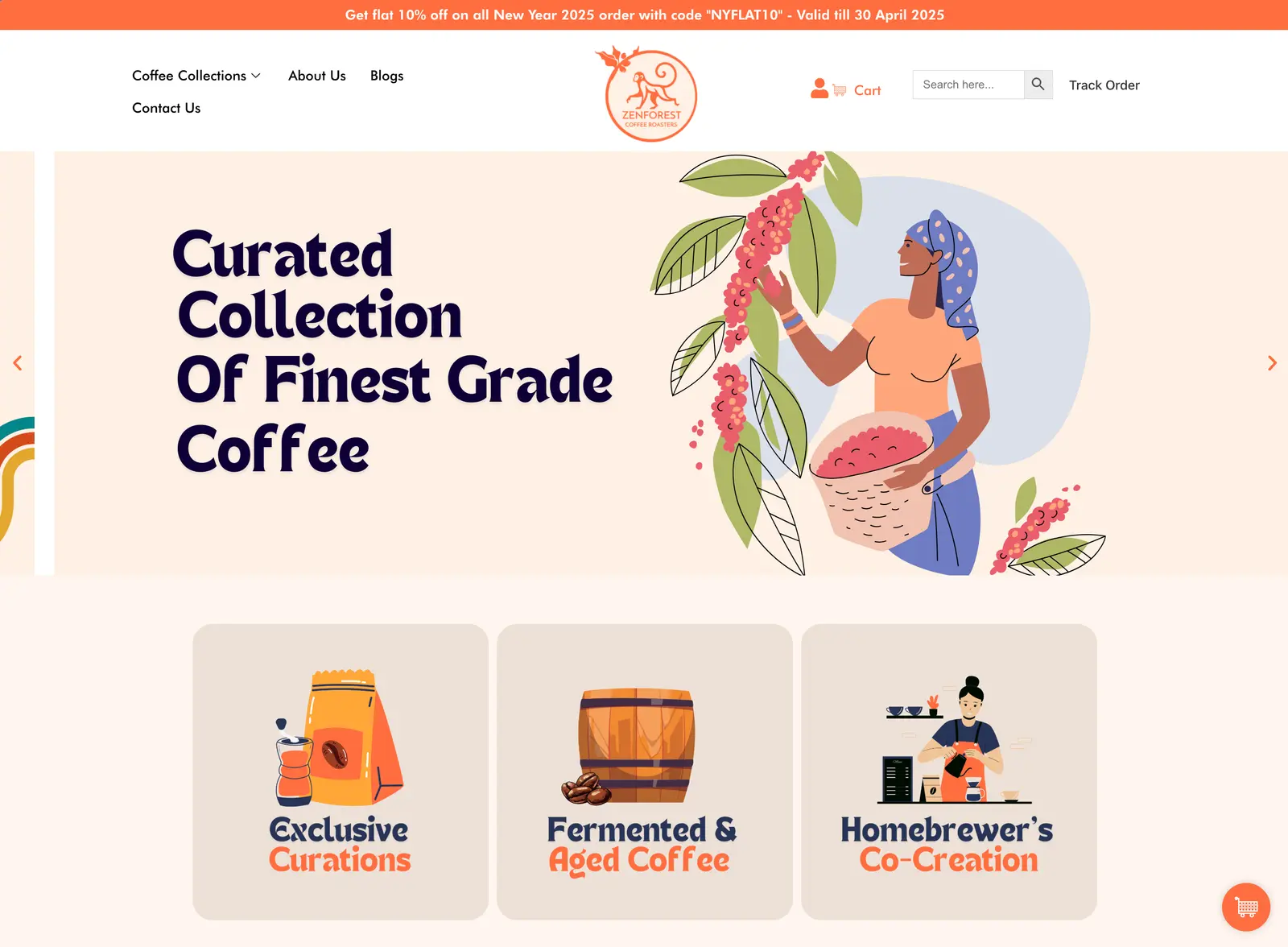 Zen Forest Coffee Website Preview
