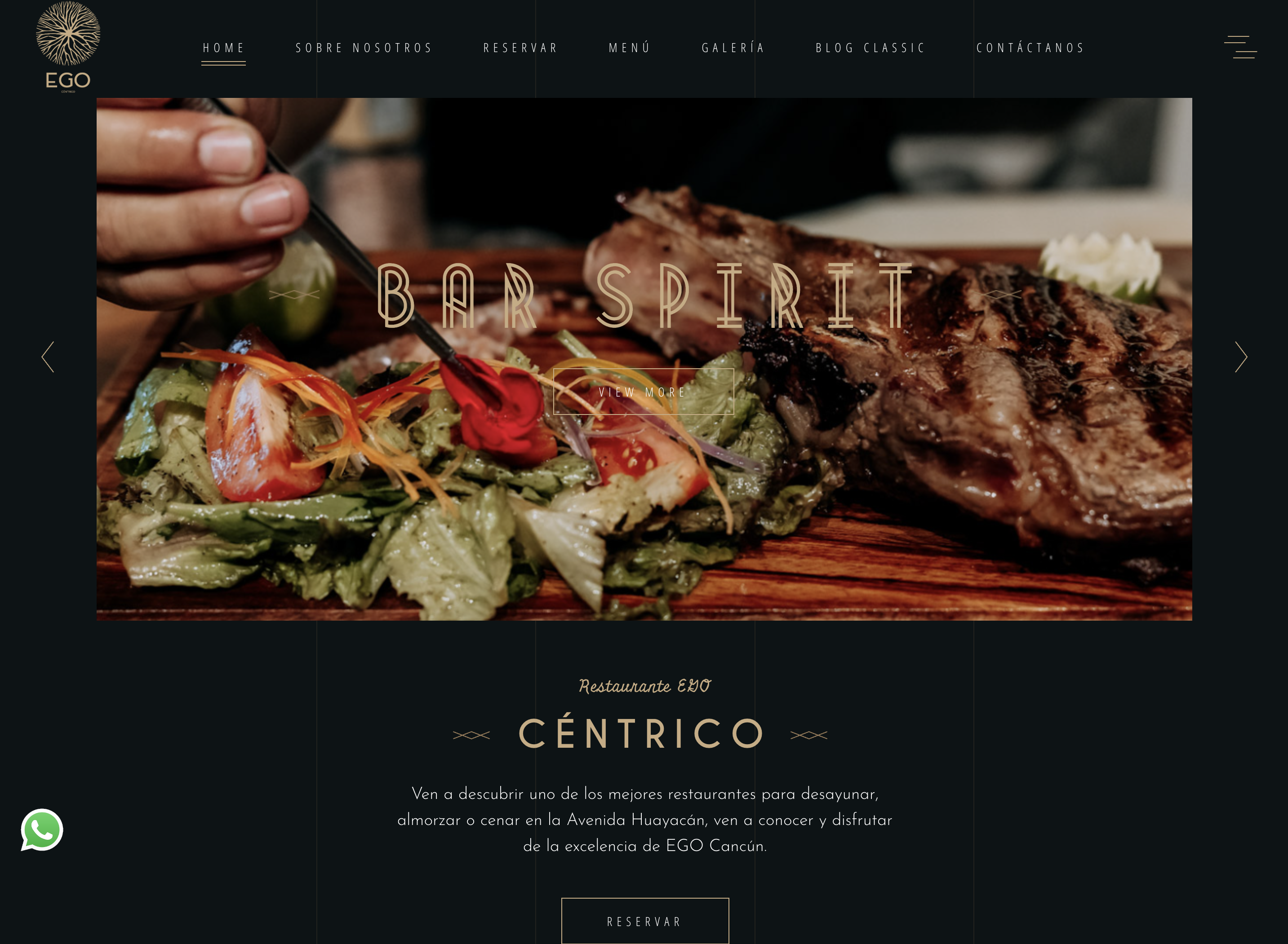 Ego Restaurante Website Preview